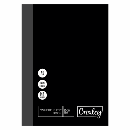 A5 Hard Cover 144 Page Index A-Z Notebook