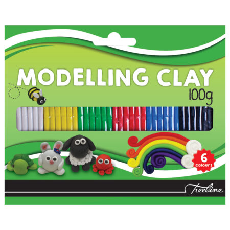 Treeline Modelling Play Dough - Set 6 Assorted Colours 100gr