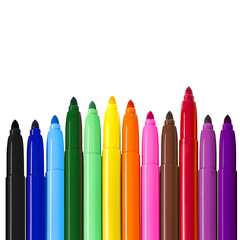 Treeline Felt Tip Markers Jumbo (Set 12) - Image 2