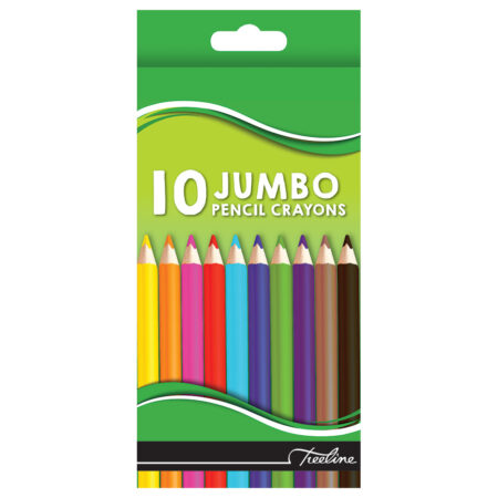 Treeline Triangular Jumbo Grip Colour Pencils (Set 10)