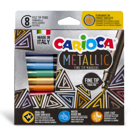 Carioca Metallic Fine Tip Markers (Set 8)